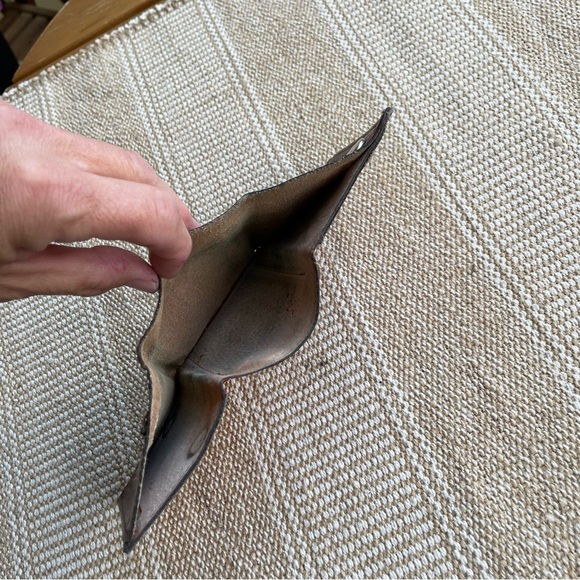 Vintage Brown Tooled Leather Jesus Trifold Wallet Snaps Men’s Made in U.S.A. - Picture 4 of 11